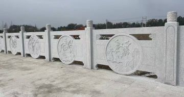 乌鲁木齐芝麻白河道栏杆 石材栏杆