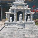 乌鲁木齐芝麻白中国黑石材套墓 花岗岩墓碑
