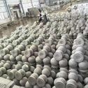 乌鲁木齐芝麻白圆球 石球 挡车球