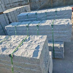 乌鲁木齐芝麻白自然面整石 坐凳